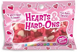 Hearts & Penis Candies, Mini Candy Bag of 120