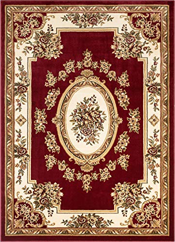 Tapete Pastoral Medallion Rojo 160x221 cm miniatura 3