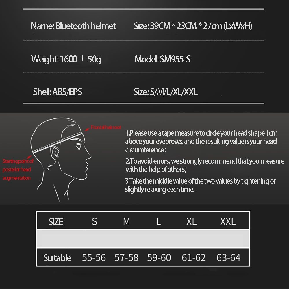Modular Bluetooth Integrado Casco Moto, Casco Abatible con Doble Visera, Cascos Integrales,ECE Homologado, Casco Modular Integrado para Adultos Mujeres Y Hombres