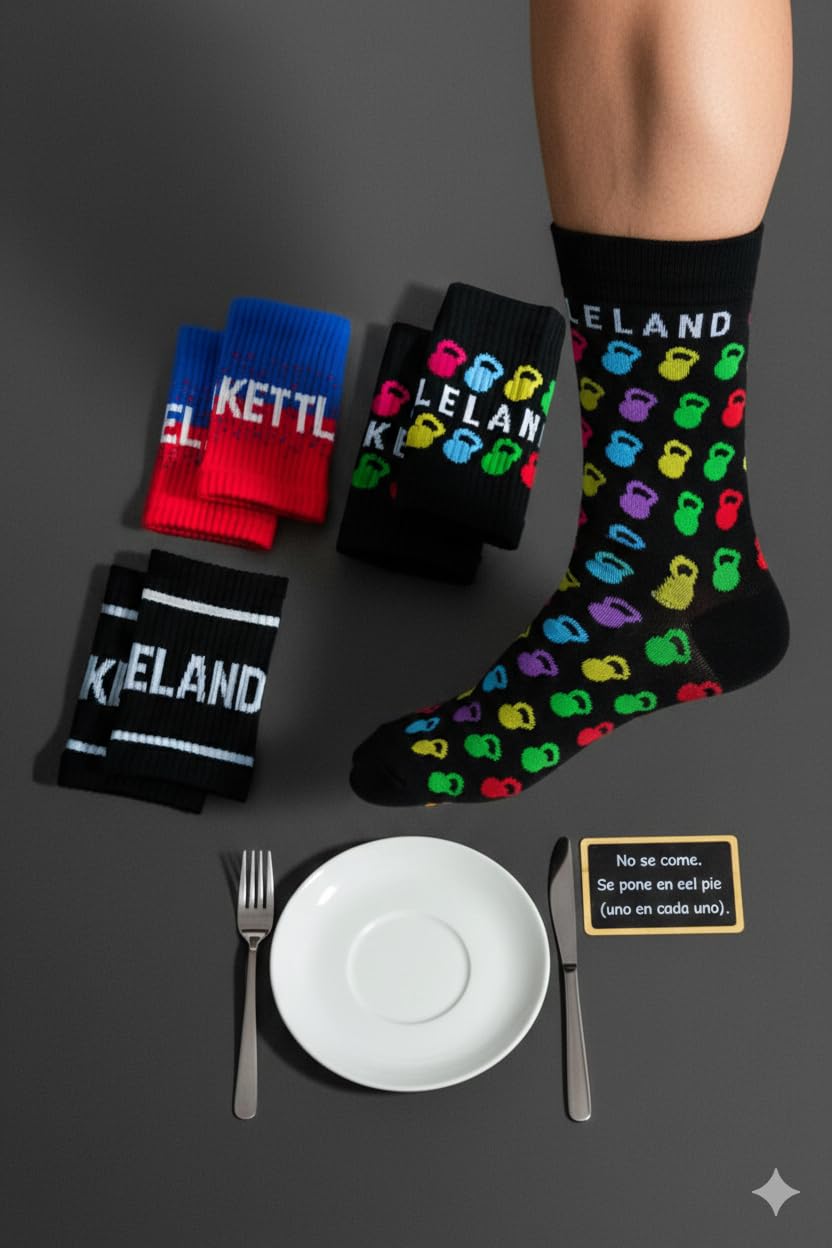 Pack de entrenamiento Kettleland Calcetines y 3 Muñequeras
