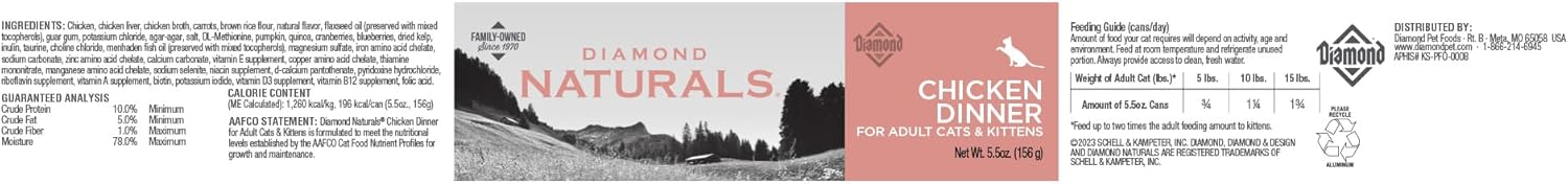 Diamond Naturals Chicken Can Cat 24/5.5oz