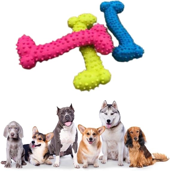 BUFFER® Tiny Kemik Oyuncağı Tırtıklı Yüzey Küçük Kemik Plastik Köpek Oyuncağı