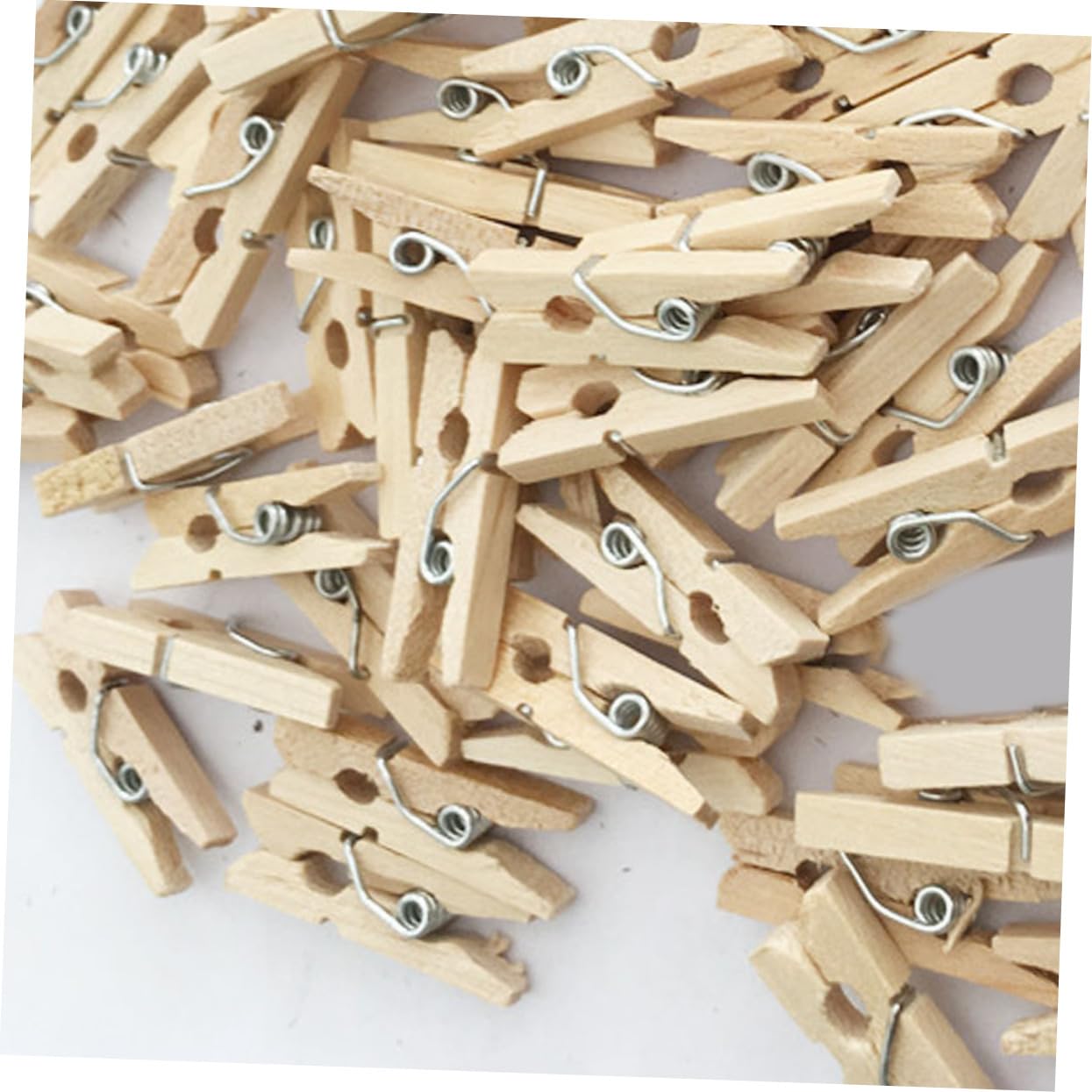 Veemoon 100pezzi Mollette Da Bucato in Legno Robuste Morsetti Per Trapunte Antivento Clip Per Mollette Da Bucato Multiuso Per Vestiti Gonne Sciarpe e Cappelli