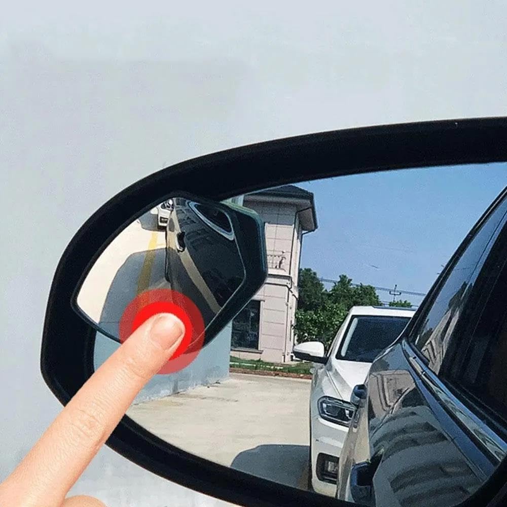 2X Convex Blind Spot Mirror Safety Driving Wide-Angle 360 Degree Adjustable Clear Rearview Mirror Auxiliary Blind Spot Mirrors