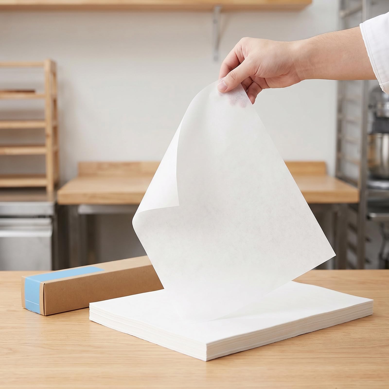 Luxshiny 200 Stück Backpapier 30 x 40 cm – Antihaft-Backbleche für Kekse – Hitzebeständige Ofenunterlagen zum Kochen, Grillen, für Heißluftfritteuse und zum Dämpfen von Dim Sum