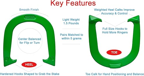 Miniatura 3 de Herraduras ligeras para lanzar cadetes – NHPA sancionado por juego de torneos – acero forjado – un par (2 zapatos)