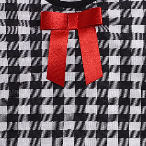 Image of Hopscotch Girls Polyester Checkered Casual Knee-Length Dress