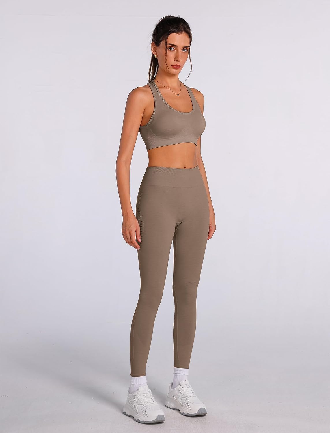 Women's Workout Sets 2 Piece Yoga Tank Top, High Waisted Leggings, Matching Workout Set for Gym, Yoga, Training