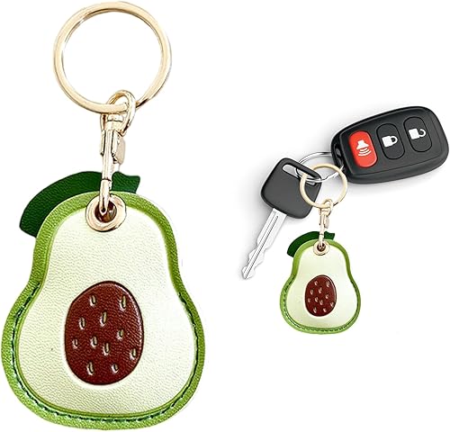 Miniatura 110 de Funda de cuero para llavero para Apple Airtag, funda protectora de AirTag con anillo para llavero, funda antiarañazos para llaves