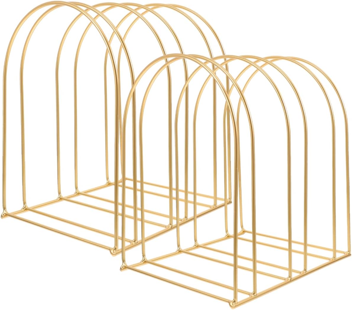 ABOOFAN Iron Hat Rack Stand, 2pcs Woolen Hat Stand Winter Storage Display Rack Wire Holder Baseball Cap Berets Wool Cap Shelf Organizer for Counter Closet Golden