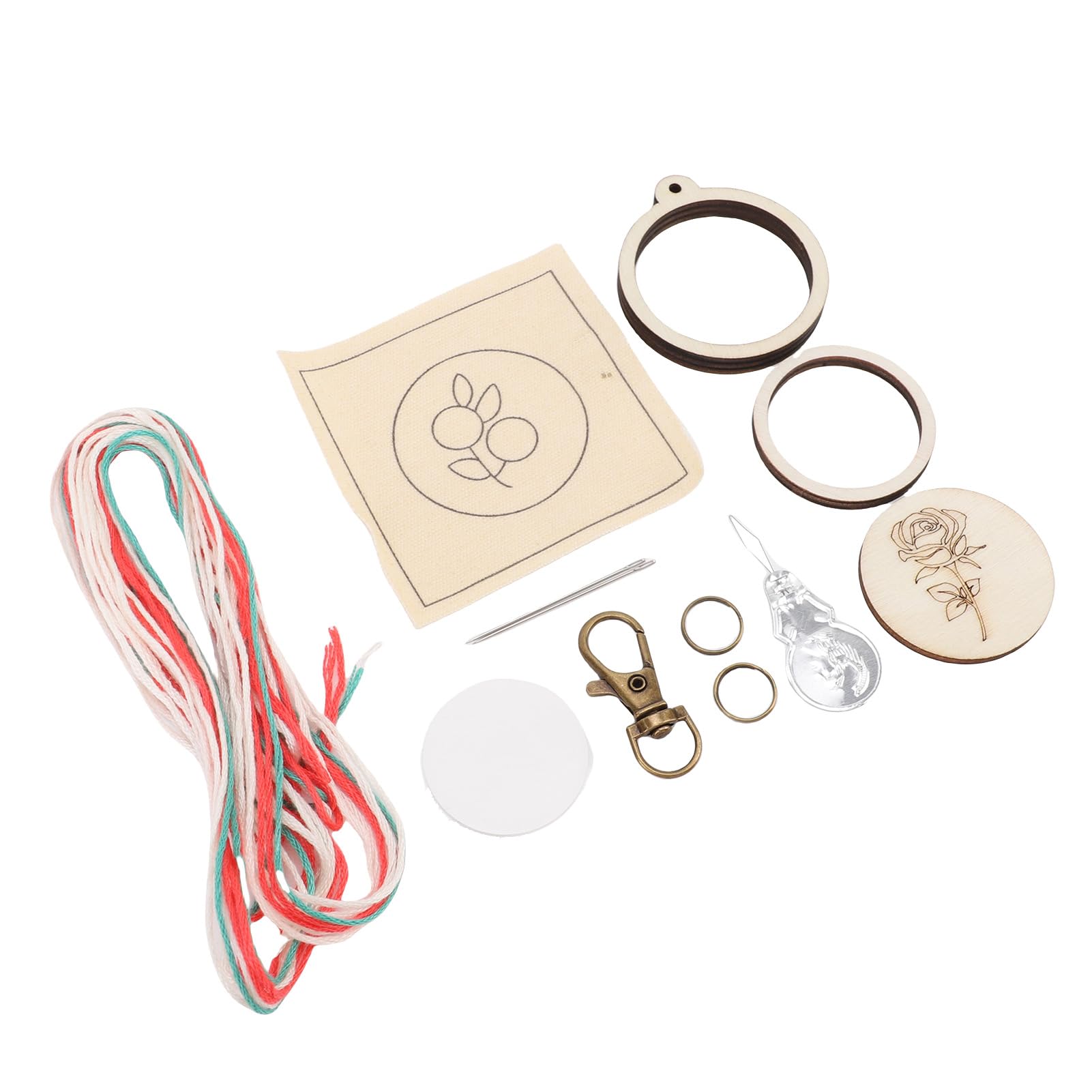 Jelquix Embroidery Hoop Keychain Kit, Multi Purpose Small Embroidery Hoop Kit, for Beginners Kids & Creative Gifts