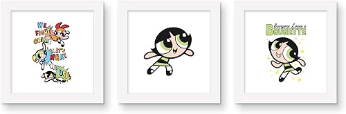 Trends International Gallery Pops Cartoon Network The Powerpuff Girls - Paquete de arte de pared de ranúnculo (paquete de 3)