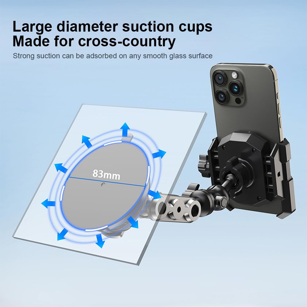 Soporte para teléfono de coche, rotación de 360°, soporte ajustable para parabrisas y rejilla de ventilación, soporte para teléfono móvil