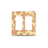 Autumn Brown Foliage Decoration Light Switch Cover Plates Unique Outlet Covers Guard 2 Gang Light Switch Wall Plate Cover Double Rocker Plates Covers Decorative For Bathroom Bedroom Kitchen Room