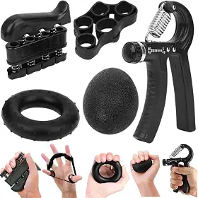 Kit 5 Peças para Fortalecimento das Mãos, Dedos, Punhos e Exercícios de Fisioterapia, bolinha de fisioterapia para mão, exercitar mãos.