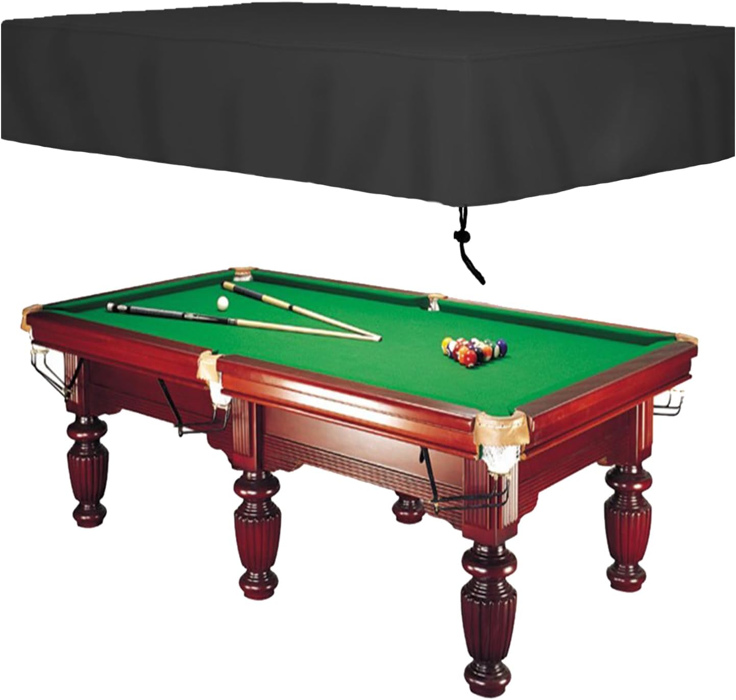 Oslimea Pool Table Covers 9 Feet Billiard Table Covers Waterproof, Tearproof, Windproof for Pool Table (9 Ft: 112x62x7.8 inch)