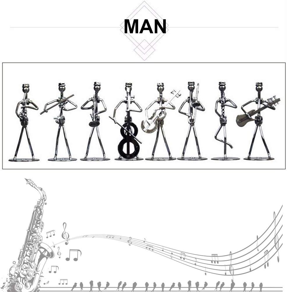Little Iron Art Musician Creative Men/Women Music Band Crafts Home Office Desk Decoration Birthday Gift 8 Pack (Man)