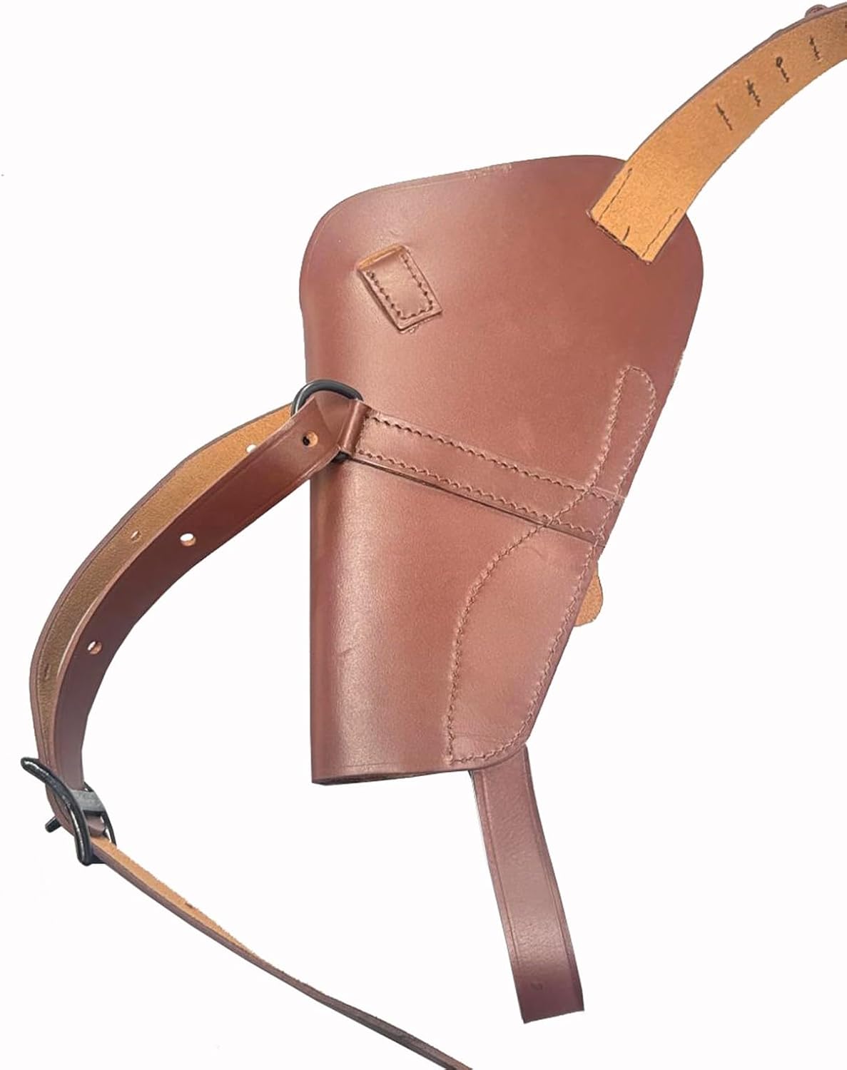M3 Victory Revolver Premium Brown Leather Tanker Shoulder Holster with .38 Shell Loops US WWII