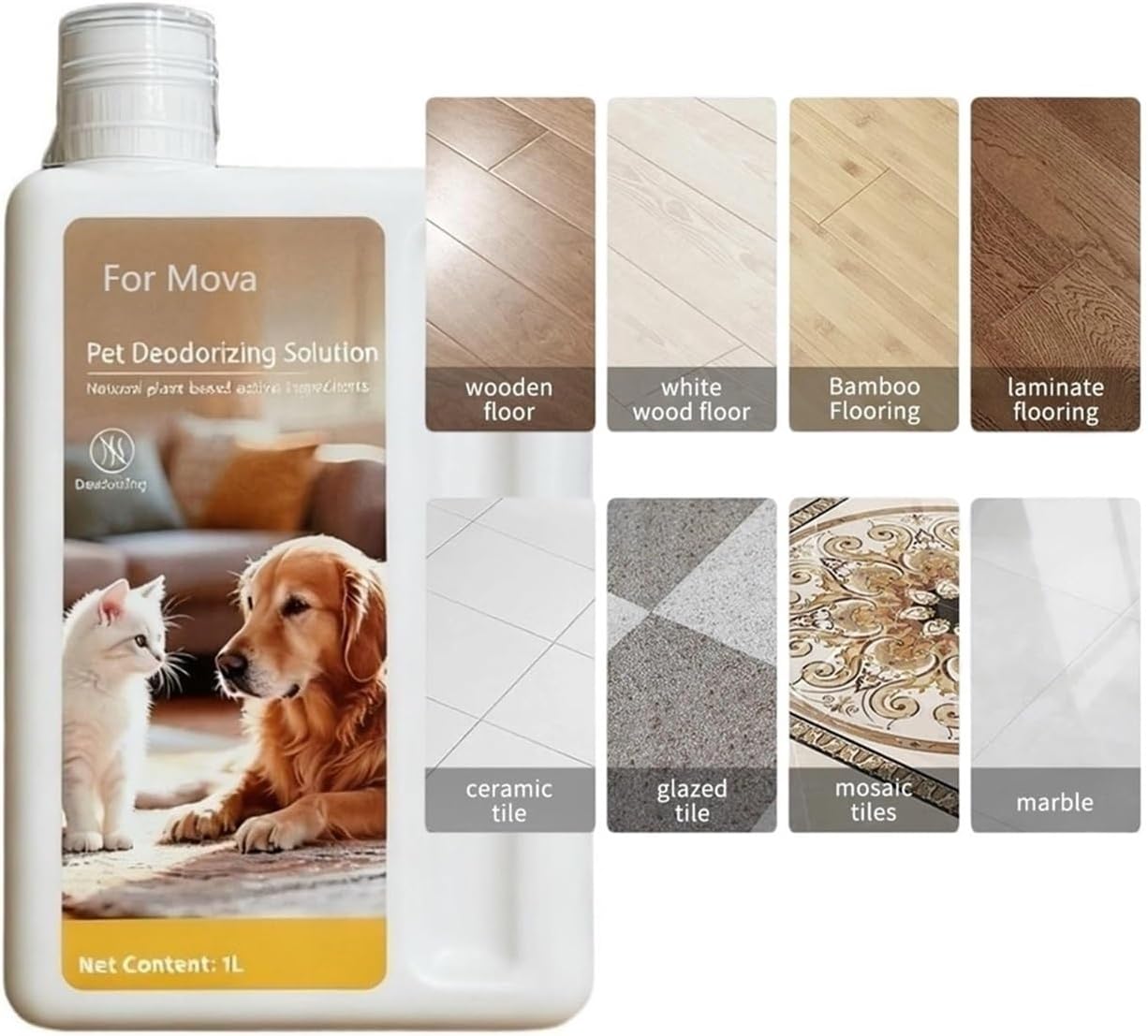 Vacuum Cleaner Pet Multi-Surface Deodorizing Solution. Compatible for MOVA P50 Pro Ultra / P10 Pro Ultra / P50 Ultra