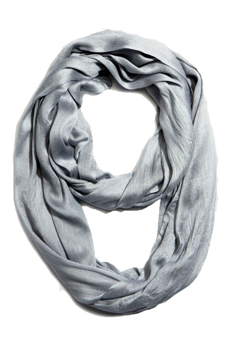 Plum FeathersLight Weight Silky Scrunch Infinity Loop Silk Blend Scarf
