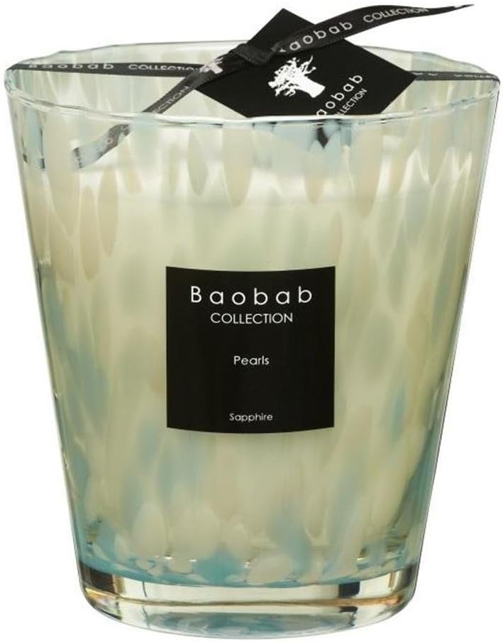Baobab Max 16 Pearls Sapphire Candle, Candle Wax, 16 cm, 16 x 10 x 16 cm