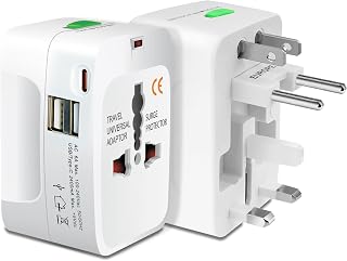 MX Universal Travel Adapter with Type C, Worldwide Universal Travel Adapter All Over 150 International Travel Adapter, Uni Price In India