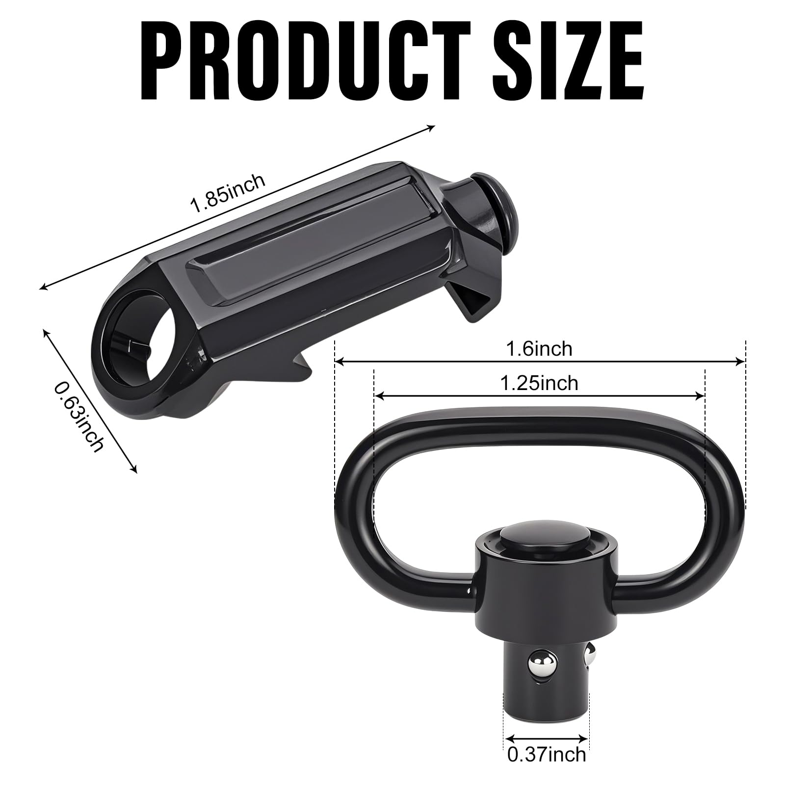 NEATABY Industries Sling Swivel Mount, Quick Detach Picatinny Sling Attachment, Two Point and Traditional Sling Mounts