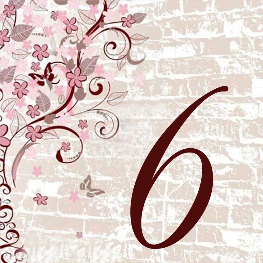 Numéro de rue en faïence personnalisable plaque de maison carrée de 15,2 cm
