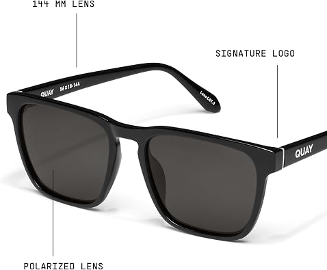 QUAY - Men's Sunglasses, Oversized Square Shades, UV Protected Lenses