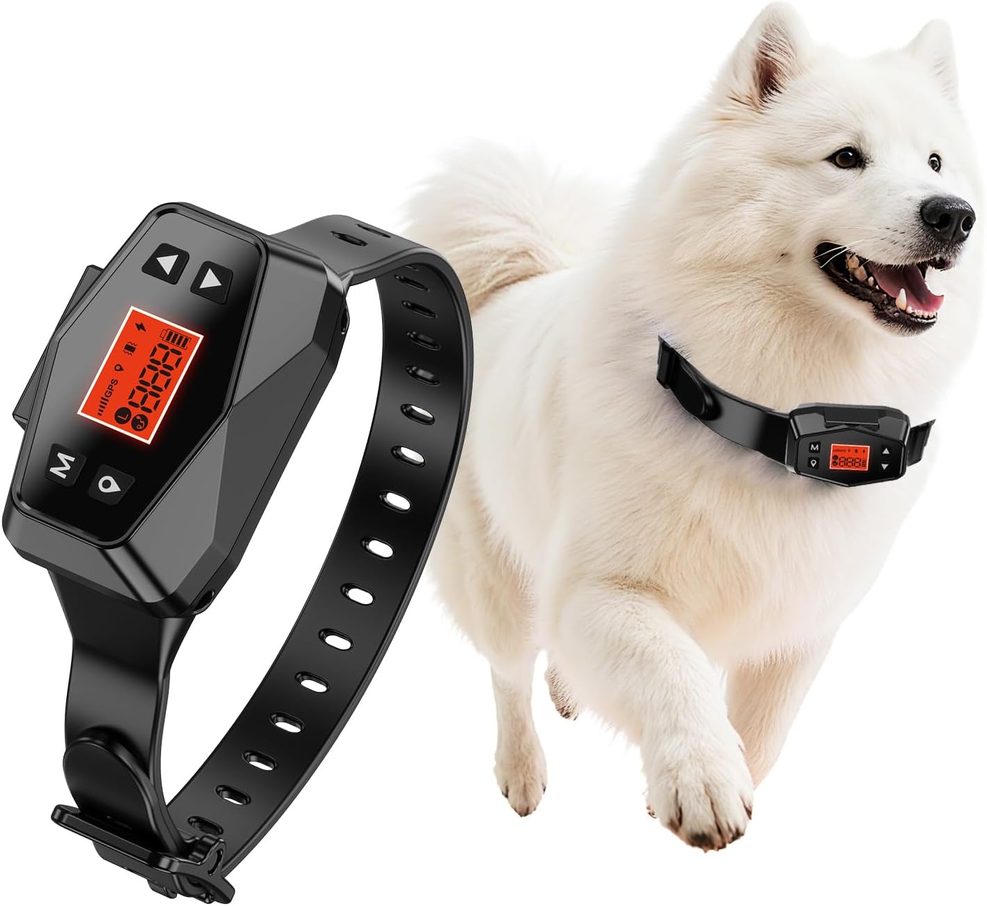 GPS Wireless Dog Fence System, Electric Dog Fence with 6-Level Adjustable Training, 36H Extended Life, 25-999yd Outdoor Containment, IPX7 Waterproof Rechargeable Collar for Medium & Large Dogs