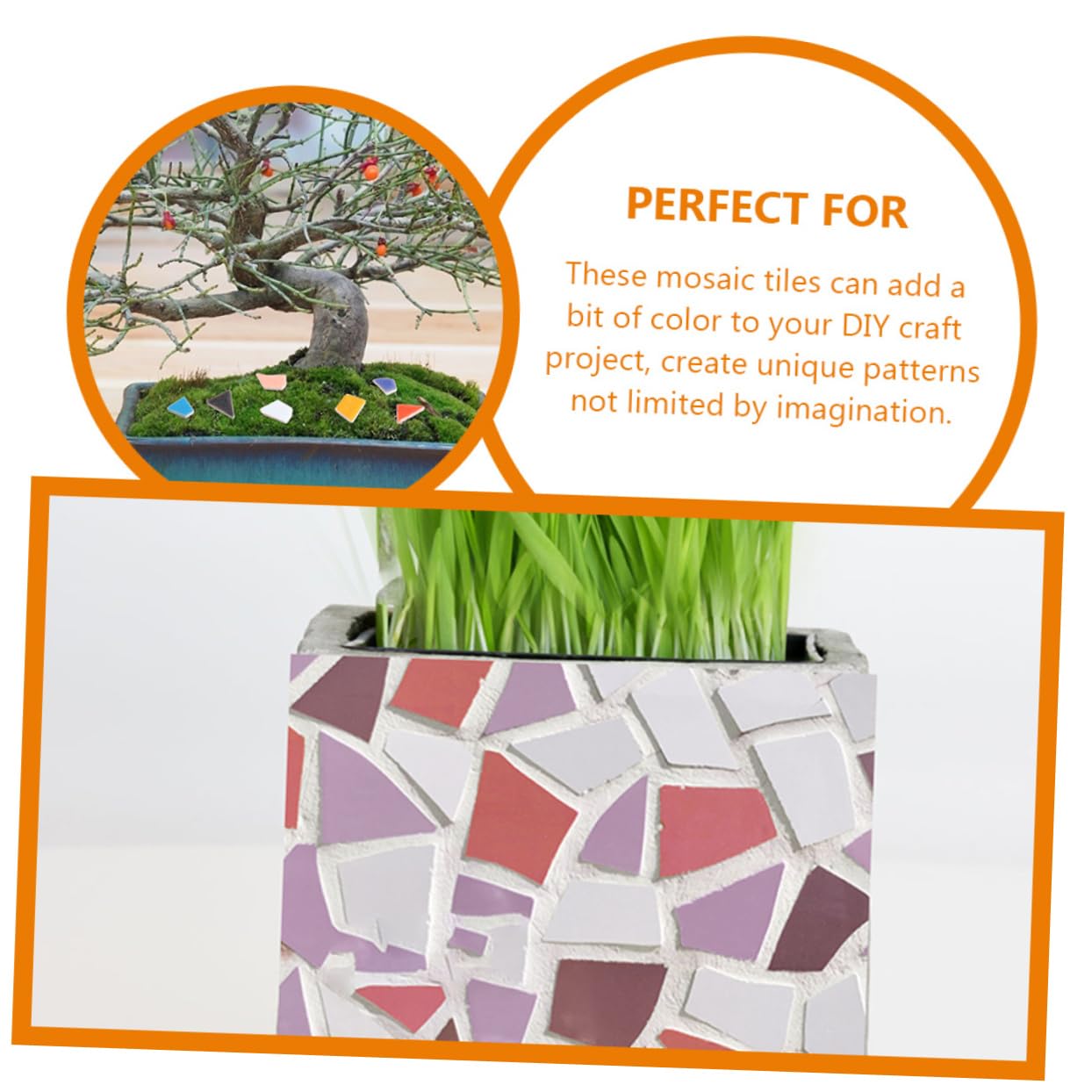 HOMSFOU 1tasche Mosaik Fliesen Diy-bastelteile aus Keramik für Bastelarbeiten Unregelmäßige Fliesen zum Selbermachen für Bilderrahmen Tassen und Gartenmöbel