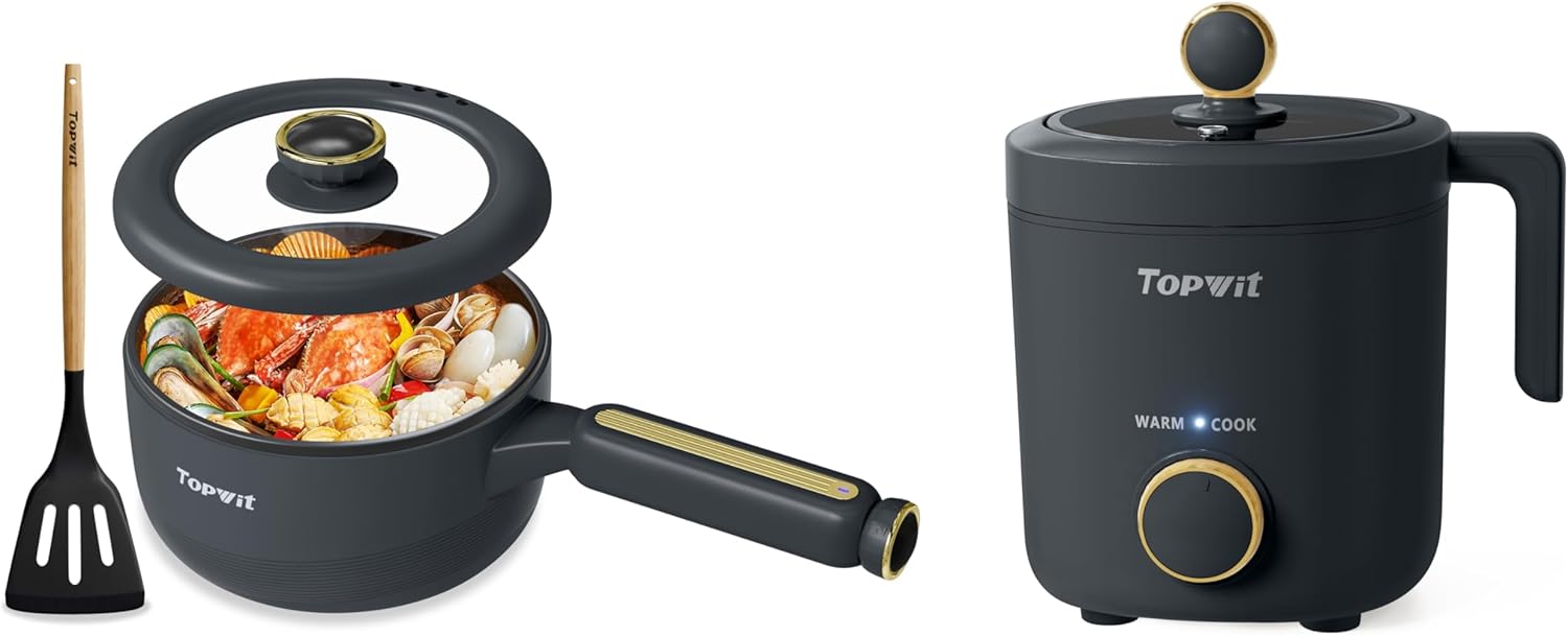 TOPWIT 1.2L Rice Cooker & 2.0L Electric Pot