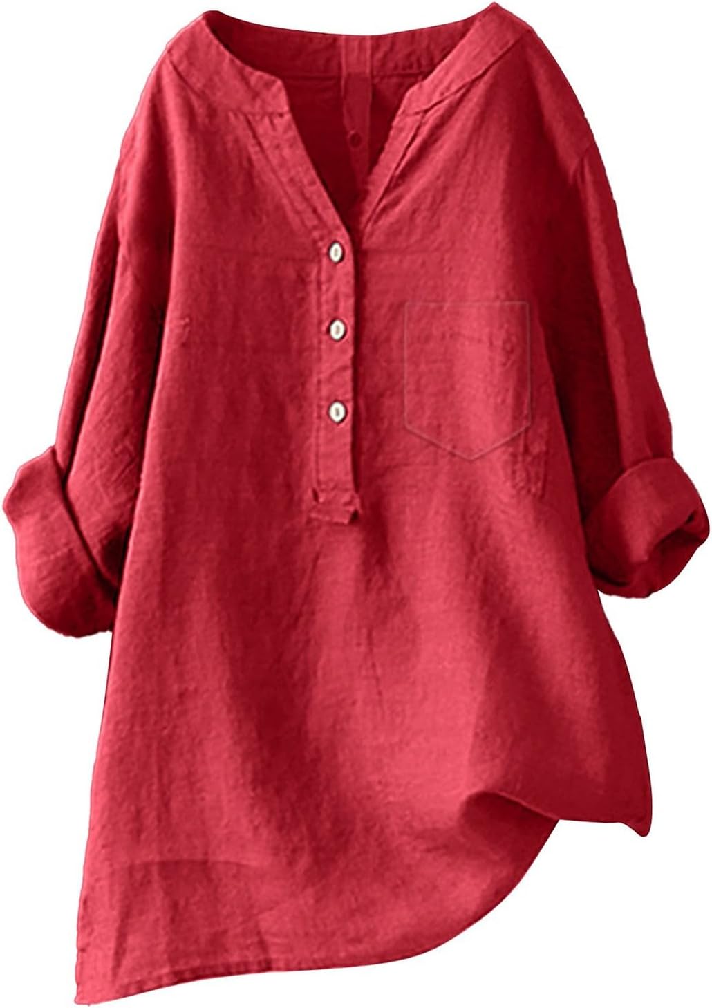 Linen Shirt for Women Breathable Tops Loose Crewneck Tops Womens Daily t Shirts Summer Shirts for Women 2025