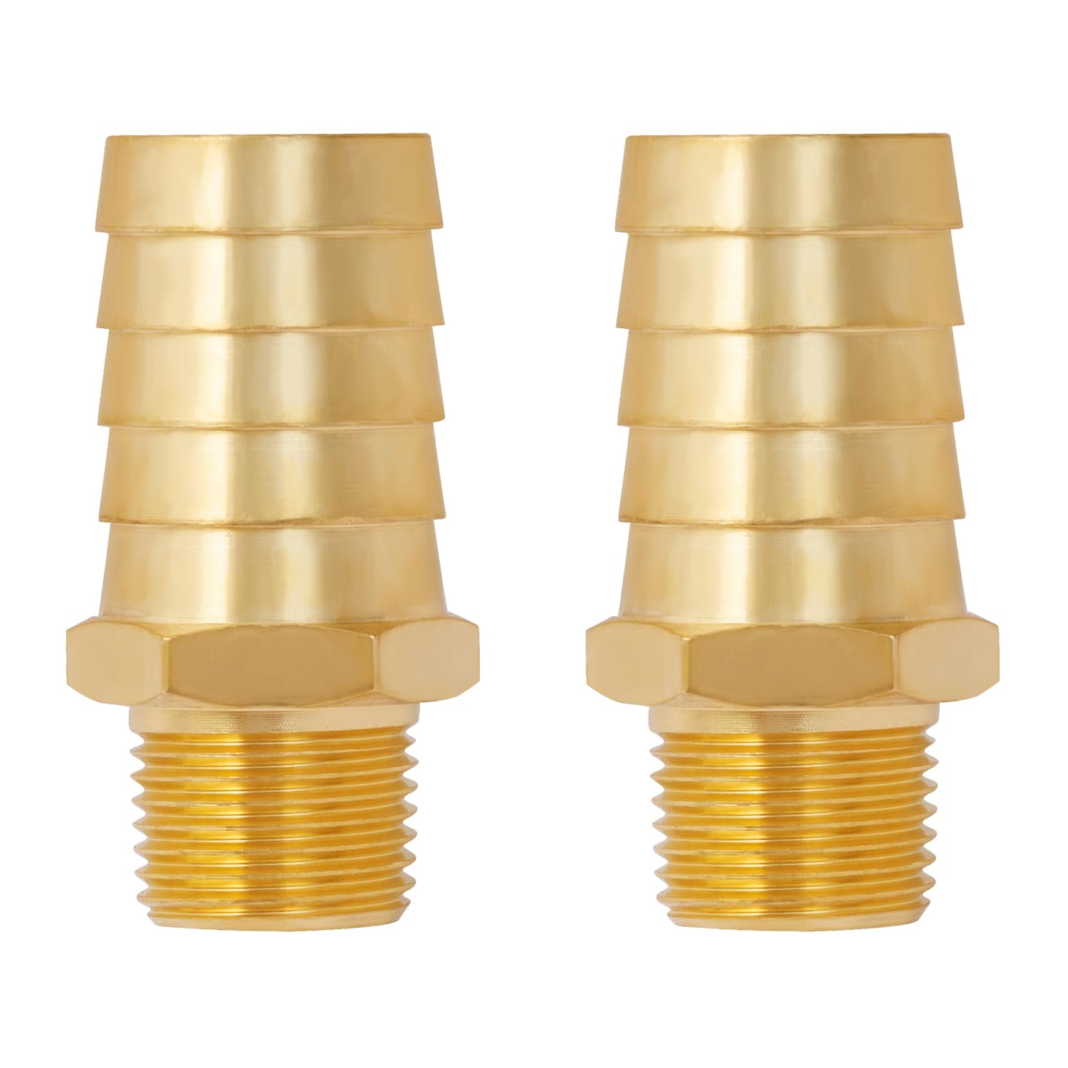 SUNGATOR 3/8" NPT to 3/4" Barb, Hose Barb Fitting, Air Hose Fitting, 2-Pack