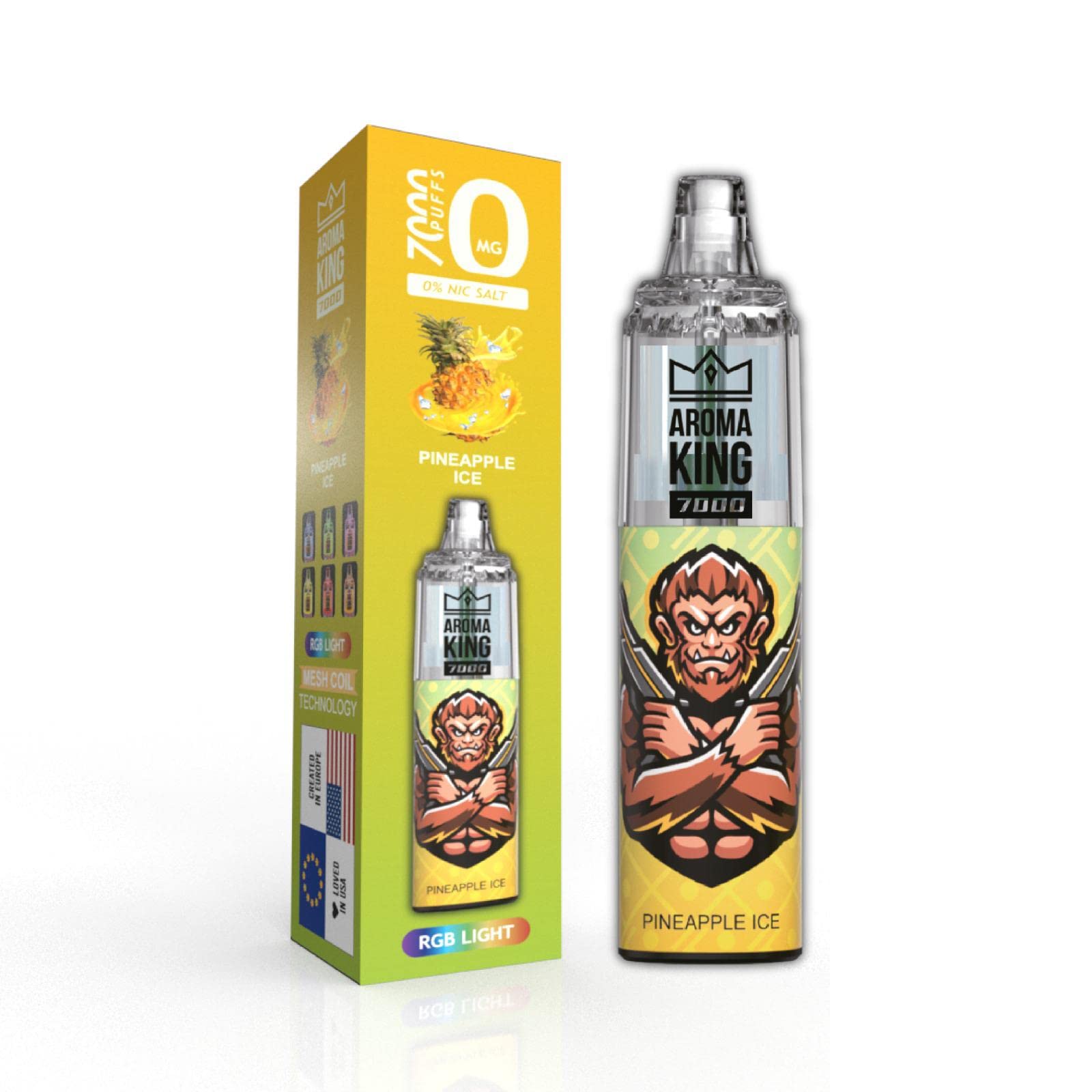 Buy Aroma King 7000 Puffs Disposable Pen Bar Puff 0mg No Rechargeable