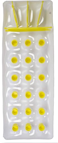 Poolmaster Flotador inflable clásico francés de bolsillo para piscina para adultos, amarillo