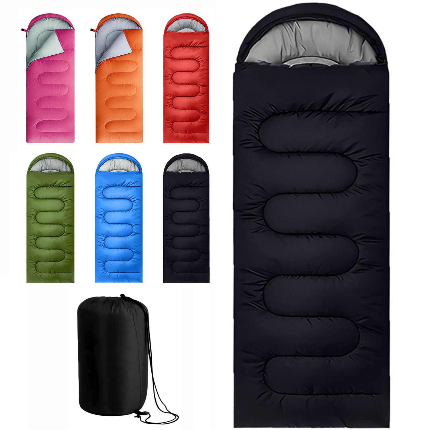 Sleeping Bag for Camping,Sleeping Bags for Adults Backpacking Waterproof,3-4 Seasons Adult Blanket,Small Packed Ultralight Carry Bag, Soft,Thick and Warm,for Outdoor Camping,Travel,Hiking