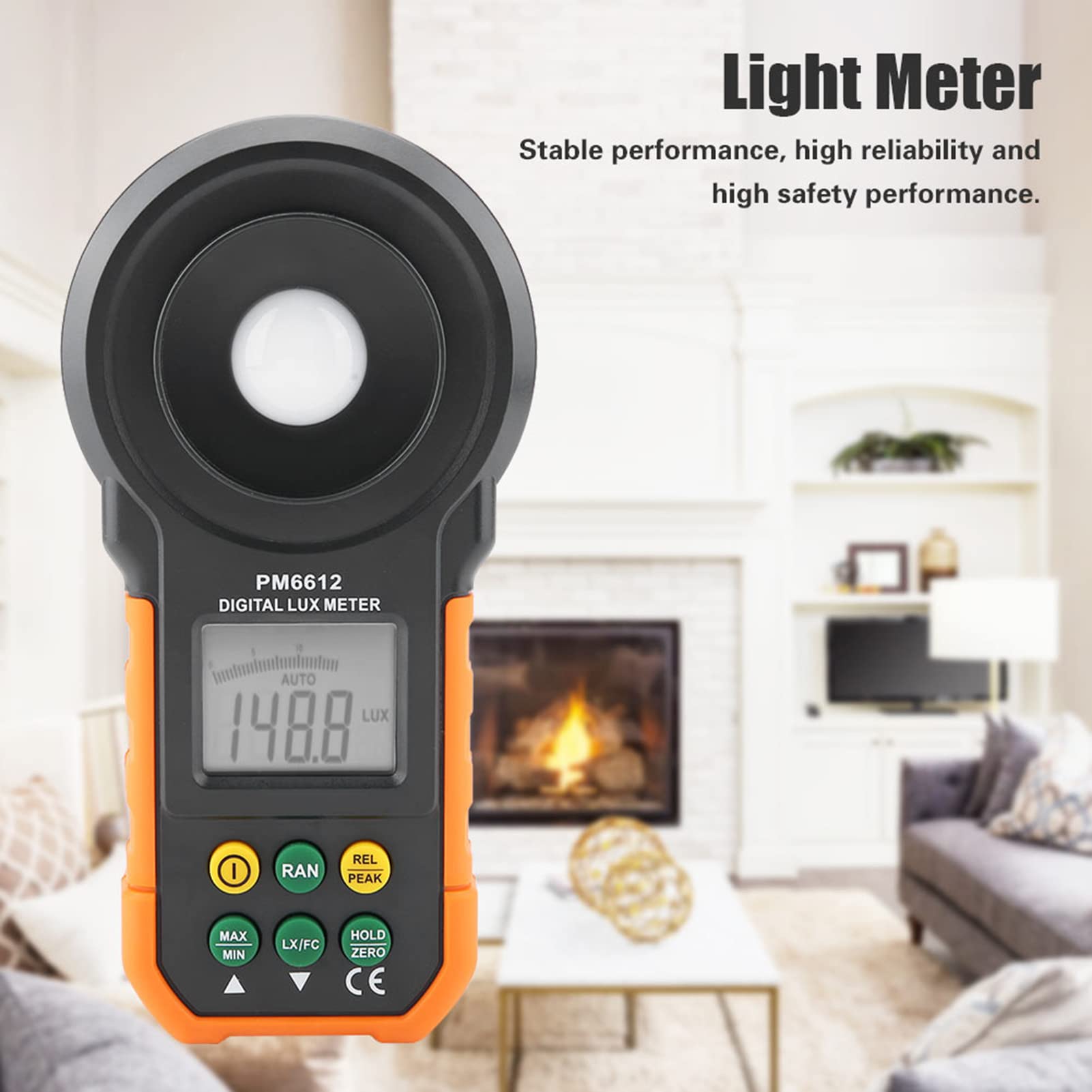 Domary PEAKMETER PM6612L Luxmetro Digitale Ad Alta Precisione per Uso Professionale in Aree Buie (PM6612)