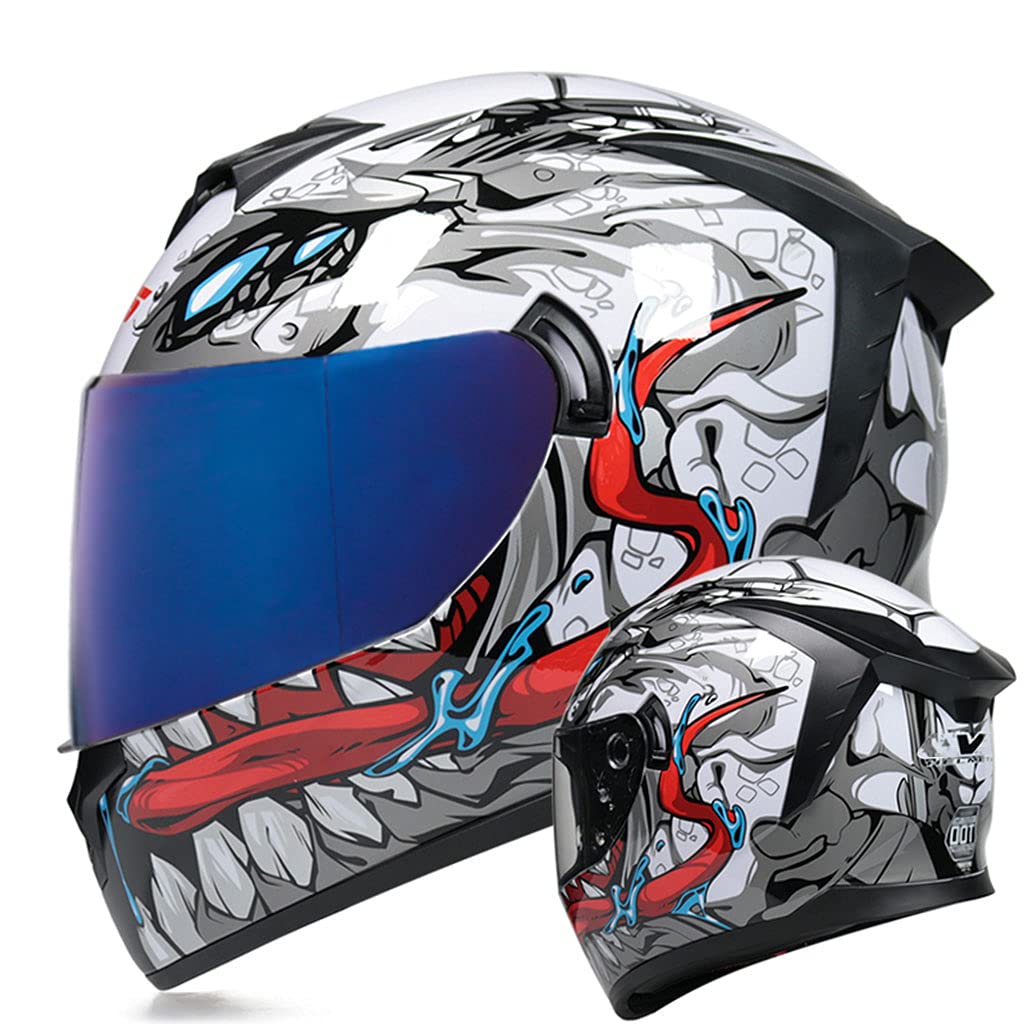 Modulaire Opklapbare Motorhelm ECEDOT-Goedgekeurde Integraalhelm Met