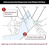 Vista 4 de Mkbrother® Película tintada para ventana de automóvil, rollo de 5% VLT de 36 pulgadas x 10 pies (36 x 120 pulgadas), bloqueo de calor y rayos UV