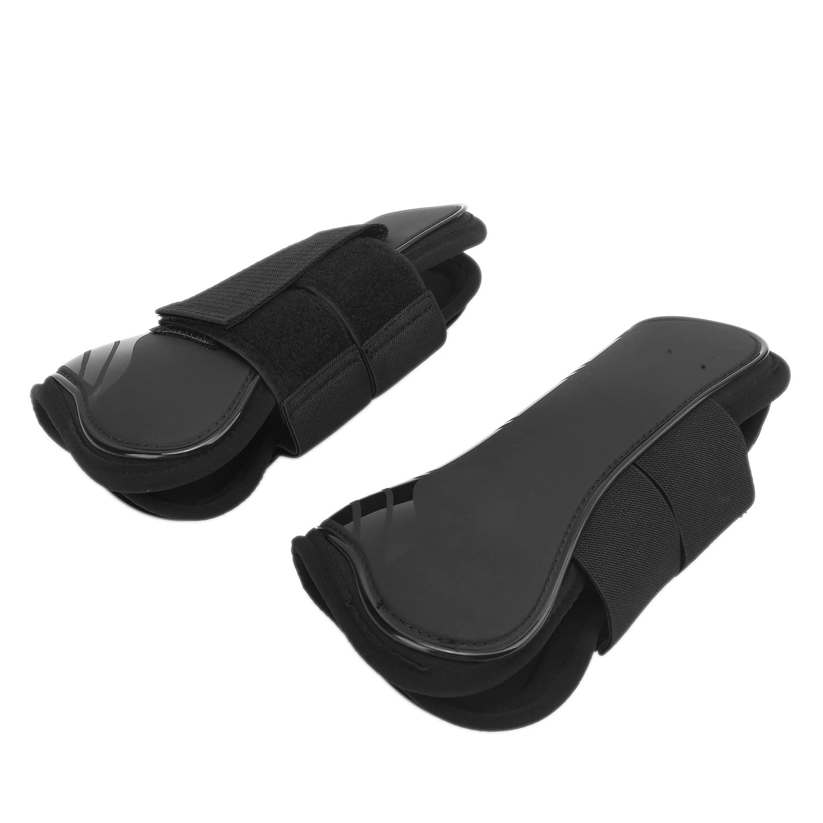 Aeun Botas de Tendón de Caballo de PU, 4 Piezas Botas de Soporte de Caballo Botas Protectoras de Pezuña de Caballo Protector de Pierna de Caballo para Salto de Caballo para Mantenerse Cómodo