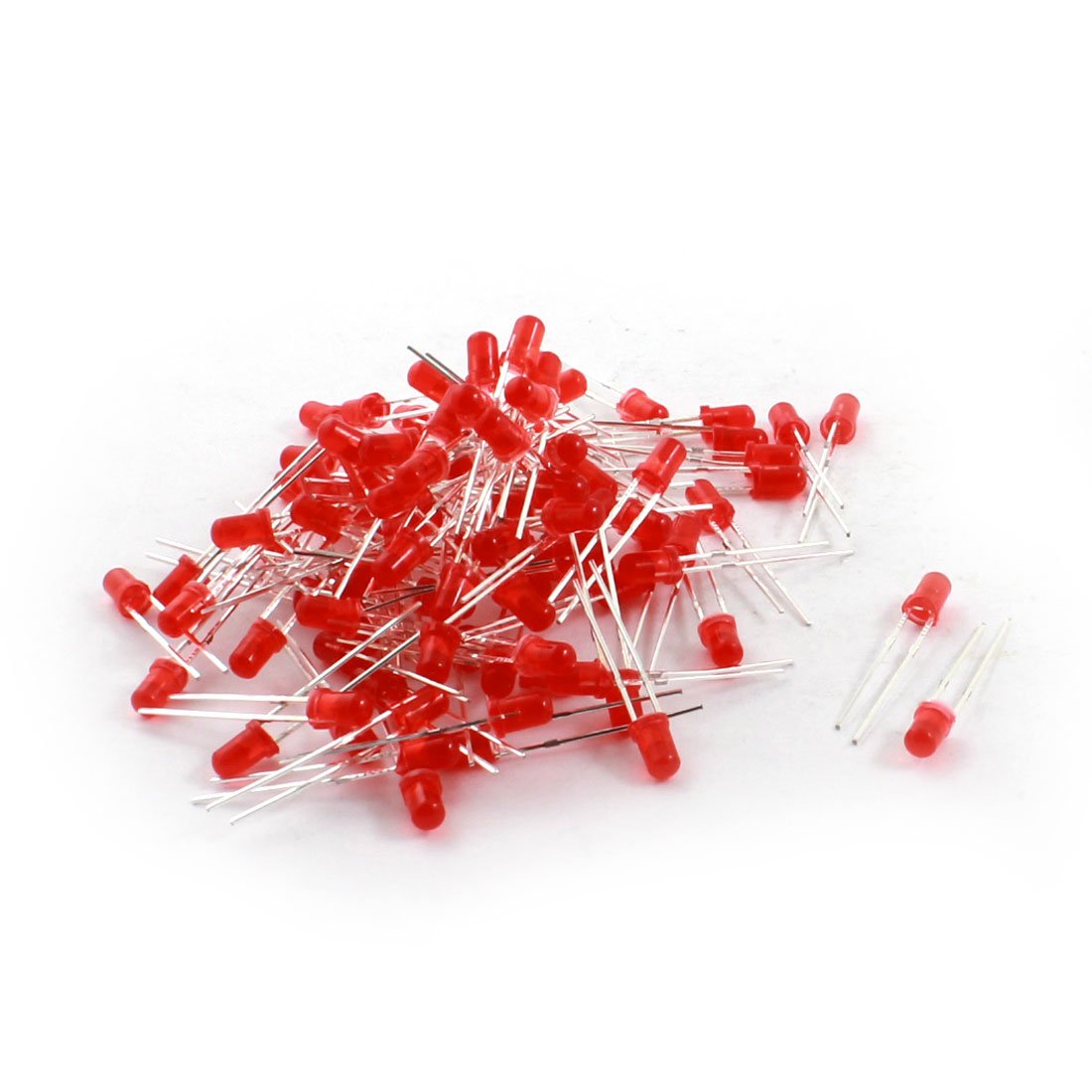 100pcs DIY Diodes 3mm Round Head Red LED Bulbs Light-Emitting Diode Schottky Diodes 3.4V 20mA