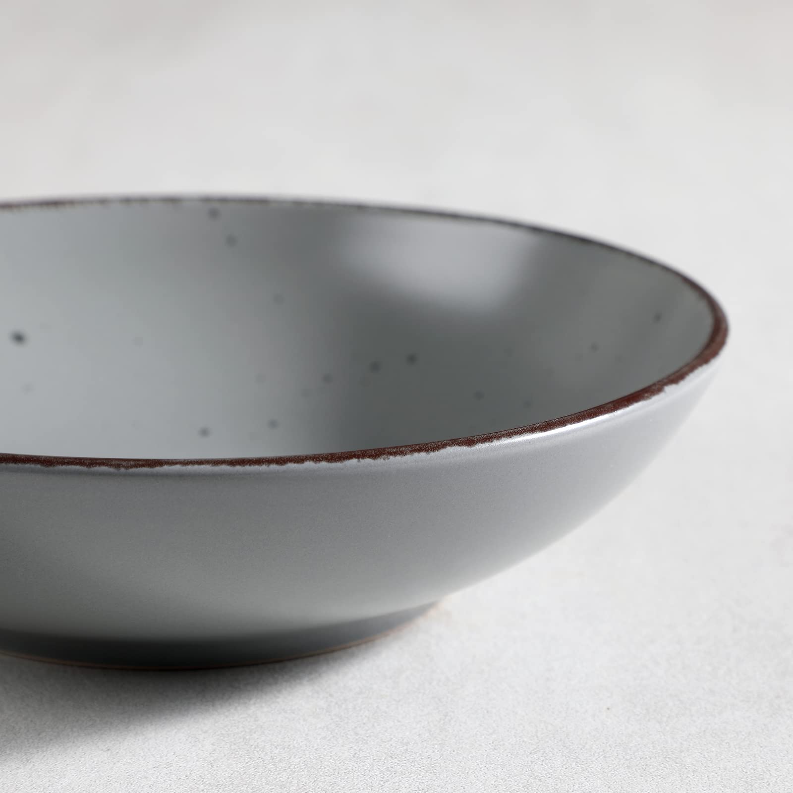 vancasso, Série Moda, Assiette Creuse en Céramique, Assiette à Soupe Saladier - 4 Pièces