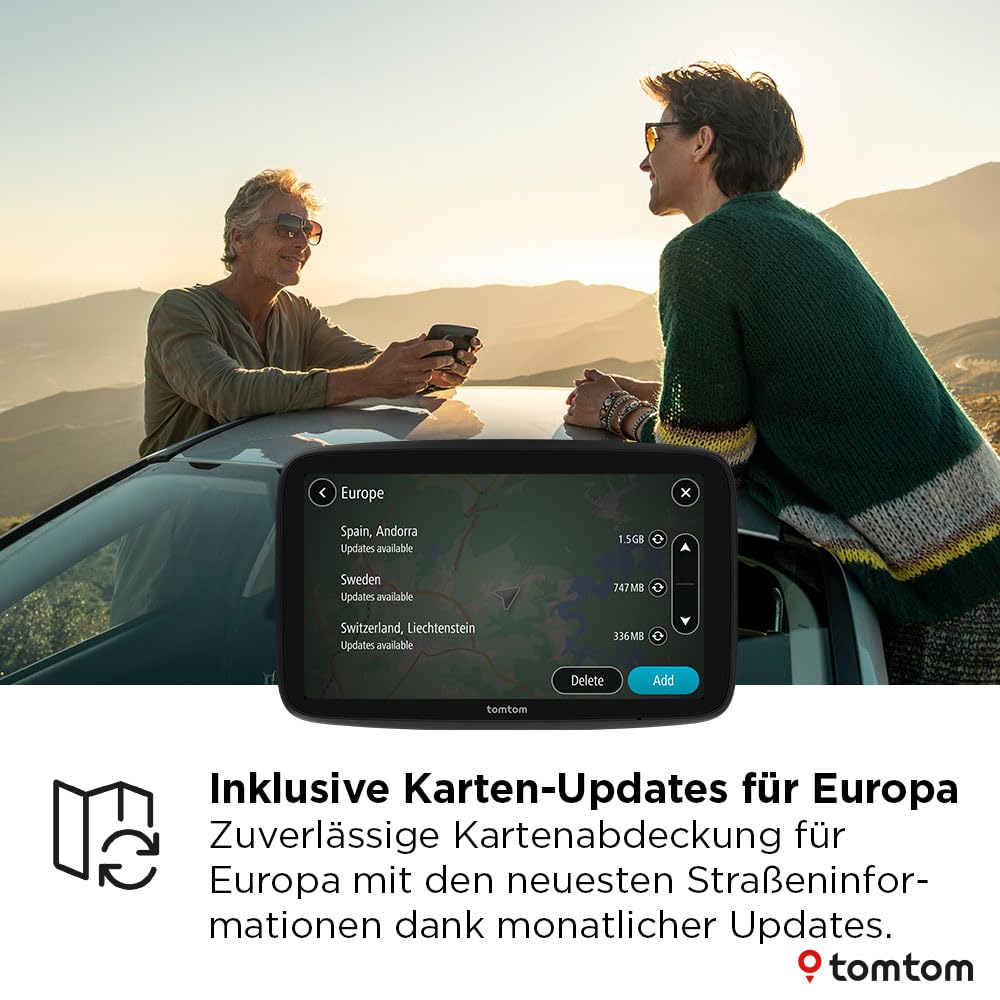 TomTom GO Classic 2nd 6 Zoll Navi mit Stauvermeidung, Karten-Updates Europa, WiFi, Fahrspurassistent