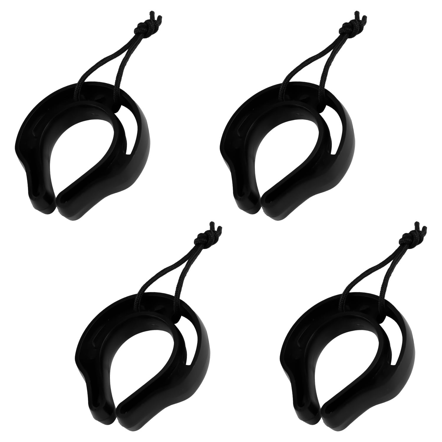 Wellrun 4PCS First Responder Door Stopper,Portable C-Shape Door Pinch Guard Jam with Nylon Cord for Police Firefighter EMS,Security Doors Protector Wedge from Closing,Black