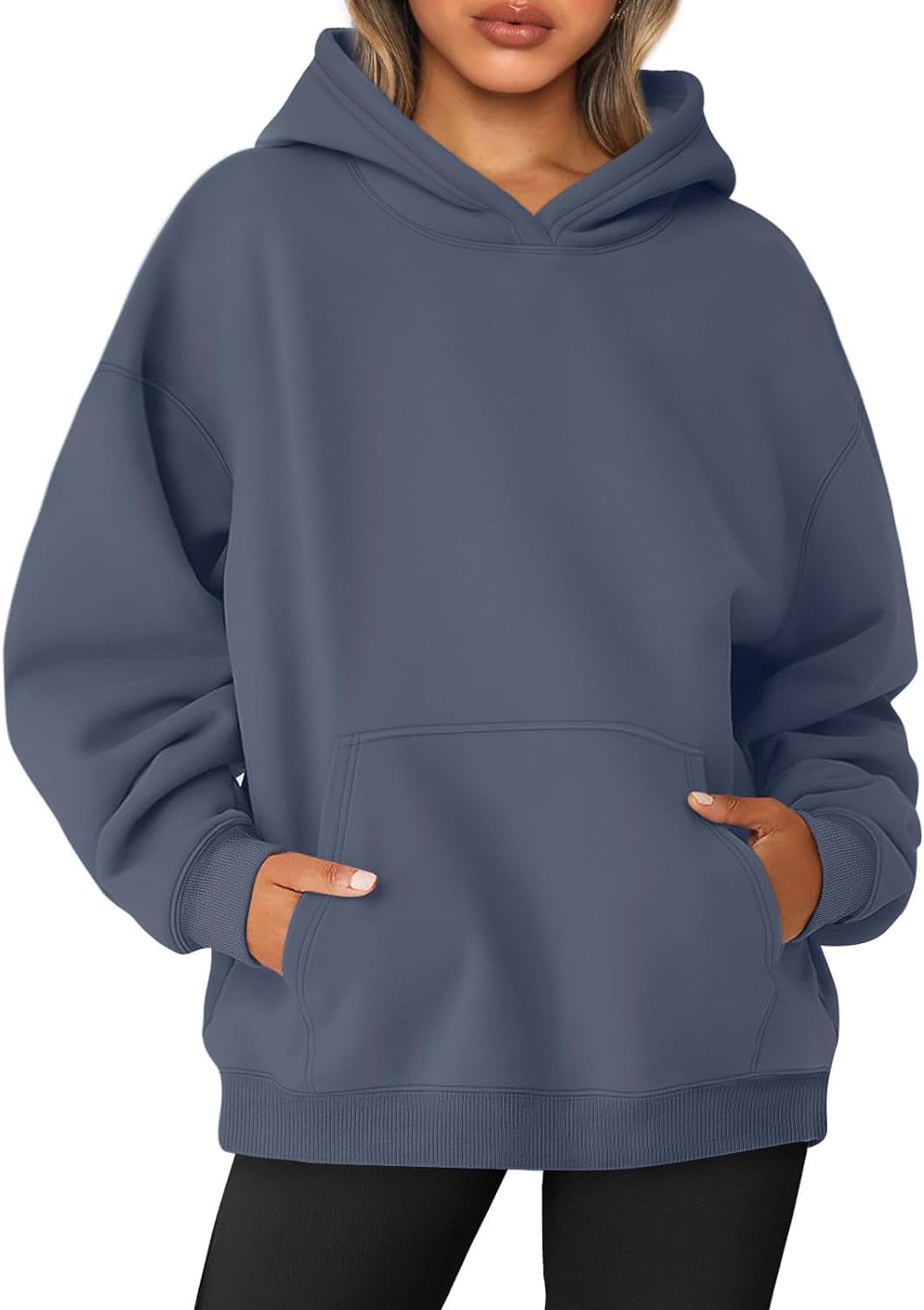Damskie bluzy oversize bluzy z kapturem z kieszenią na co dzień wygodny jesienny modny sweter