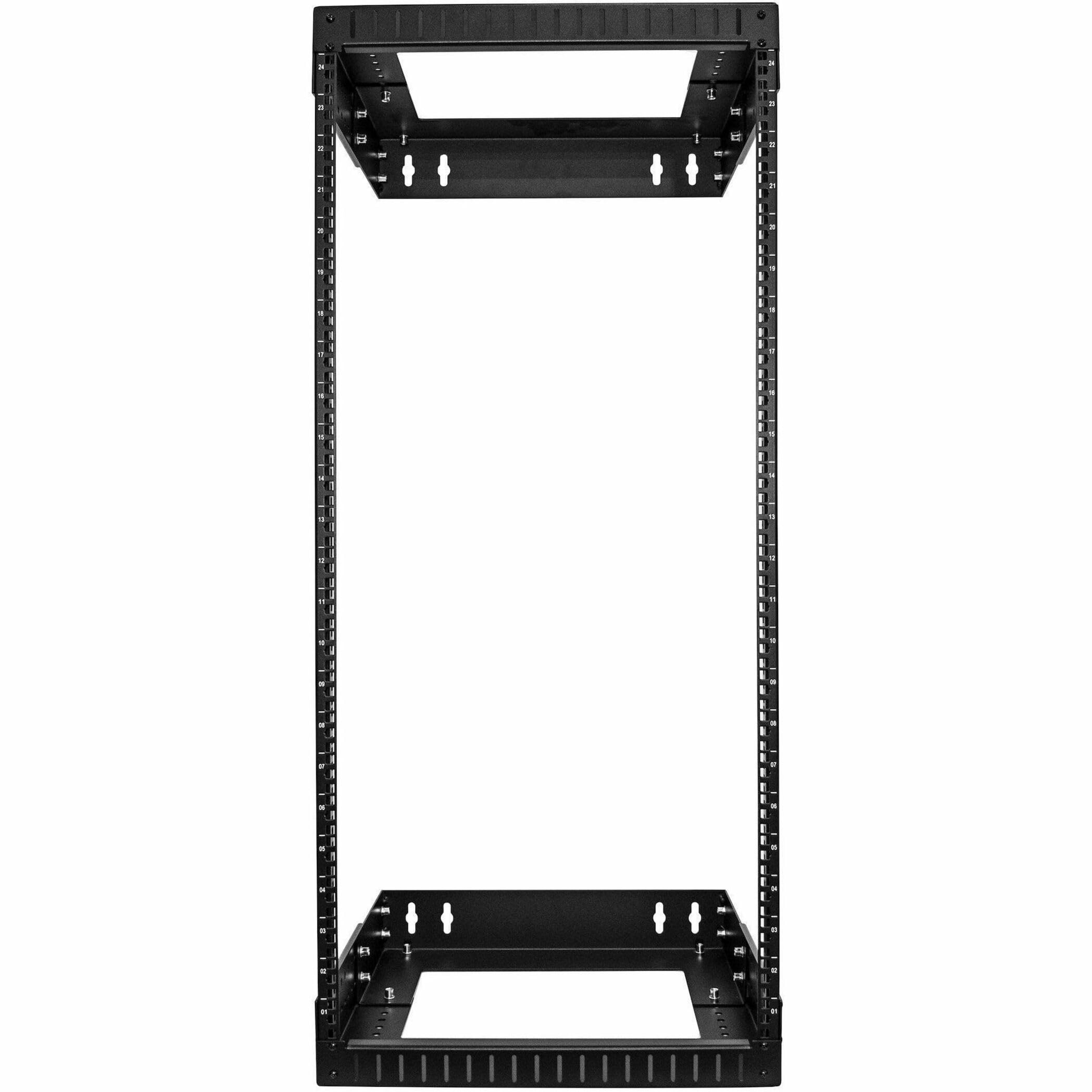 StarTech Rack Mural 24U 2 Montants 19", Ajustable (RACK-24U-20-WALL-OA) | Cadre ouvert, Rack réseau serveur, Rack de données, IT/AV, Panneau de brassage, Vis incluses