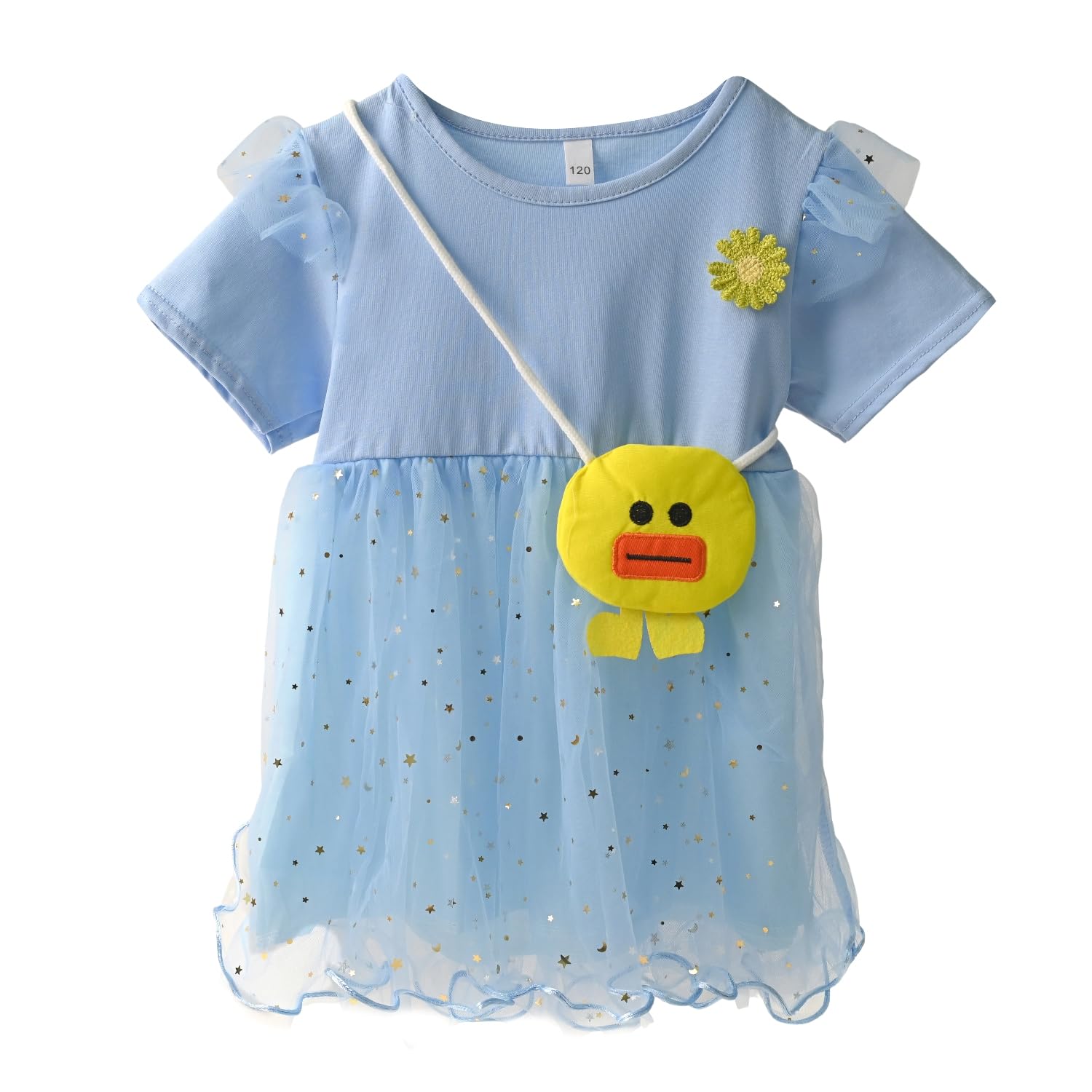 Bold N Elegant Girls Sequin Glitter Rainbow Color Party Princess Sparkle Tutu Dress Frock with Faux Teddy Sling Bag Purse for Infant Toddler Baby Girls