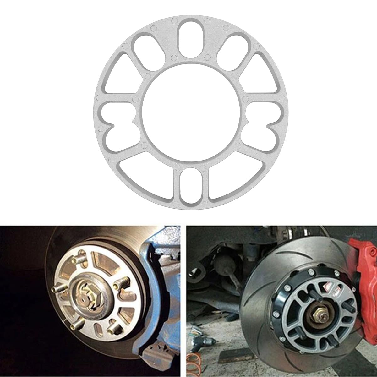 Confezione da 4 distanziali per Ruote da 10 mm, in Lega di Alluminio, 4 e 5 perni, distanziali universali, Foro Centrale da 78 mm, PCD da 100 mm a 120 mm