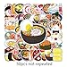Japanese Food Stickers |50Pcs Japanese Cuisine Sushi Waterproof Vinyl Decals for Water Bottles Bicycle Laptop Refrigerator Luggage Computer Mobile Phone Skateboard Bike Décor